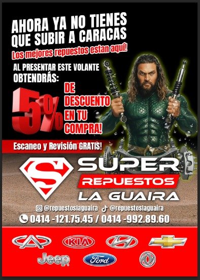 Volante de descuento Super La Guaira